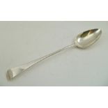 SAMUEL GODBEHERE & EDWARD WIGAN A GEORGIAN SILVER BASTING OR STUFFING SPOON, London 1799, 99g.