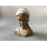 A Lladro bust of female.