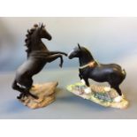 Two Royal Doulton figurines, Champion Shire Horse Peakstones Lady Margaret and Cancara the Black.