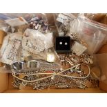 A collection of various jewellery, to include various watch chains, one hallmarked silver, various