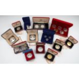 A collection of coins, to include a set of three Maltese 1972 coins to include £M5, £M2 and £M3, a