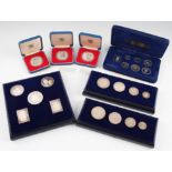 A collection of Royal Commemorative coins, to include a boxed Bailiwick of Jersey set of five