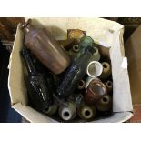 A selection of various storage bottles, earth and ware bottles etc.