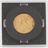 An 1895S Sydney Mint Victoria full sovereign.