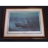 TOM GOWER. Two framed, signed in pencil to margin, limited edition prints of submarines. One
