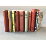 Nine First Edition Biggles books by Captain W.E. Johns including Biggles Flies Again, Biggles of