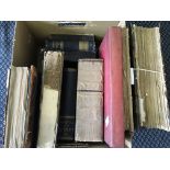 A collection of various old books to include family bible.