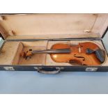 POWELL. Full length violin in black case, 1949.