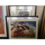 A collection of framed, glazed, signed in pencil to margin, prints to include two Oxo