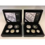 The Royal Mint 2010 UK silver celebration and silver piedfort sets including two Girlguiding 50p