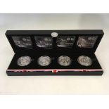 The Royal Mint Countdown to London 2012 silver piedfort £5 coin collection (x2), eight coins in