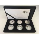 The Royal Mint two 2009 History of the Royal Navy Ships and Captains six-coin silver proof sets,