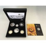 The Royal Mint 2009 UK family silver proof collection including Kew Gardens 50p coin, with