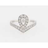 A Chaumet Josephine Aigrette diamond ring, the tiara design set with a principal round brilliant cut