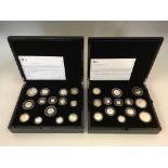 The Royal Mint 2014 and 2015 United Kingdom silver proof coin sets including Commonwealth Games