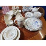 A collection of tea and dinner ware including Wedgwood, Royal Doulton, Royal Worcester and pair of