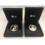 The Royal Mint The Britannia 2013 and 2015 Collection five-ounce silver proof coins, with