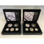 The Royal Mint 2010 UK silver celebration and silver piedfort sets including two Girlguiding 50p