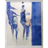 PAUL DONAGHY. Framed, glazed, mounted, signed oil on canvas, abstract, titled verso ‘Family’ and
