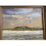 LORNA V NOWELL. Framed, unglazed, signed oil on board, titled Boat Club Rumney, together with two