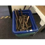 Two boxes of hammers and tools, together with other various tools