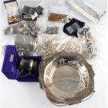 A collection of items to include costume jewellery, chains, rings, various EPNS items, freshwater
