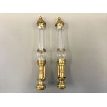 Two Great Western Railway brass carriage lamps.