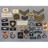 Various military badges, approximately forty seven in total, including RAF, Nazi, American Defence