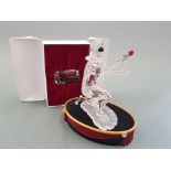 A boxed Swarovski figure 2001, masquerade Harlequin with stand and name plaque, by Anton Hirzinger.