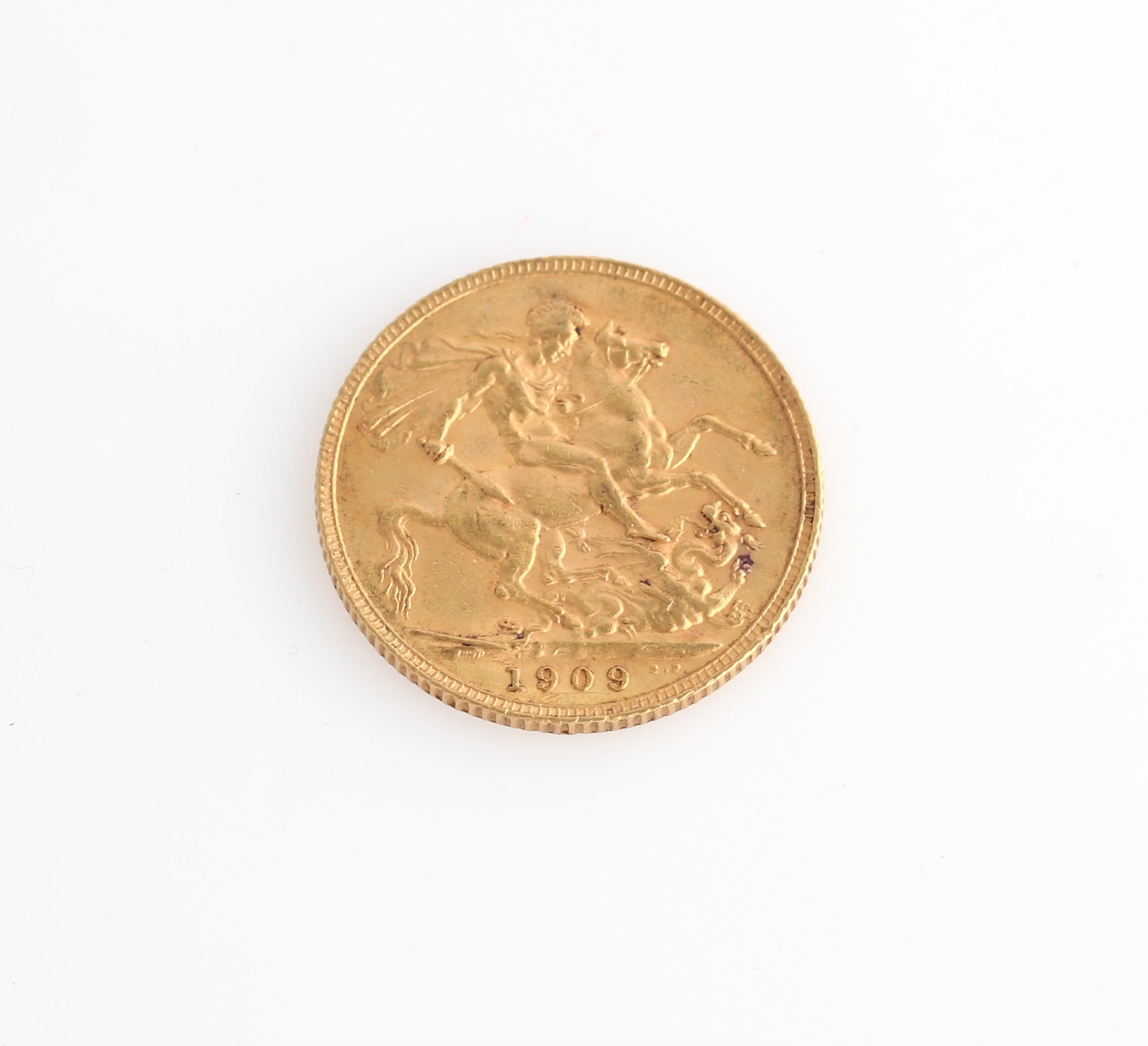 An Edward VII 1909 full sovereign.