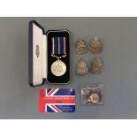 Four Air Raid pins, Birmingham Football Association Youths and Old Boys Forward medal belonging to