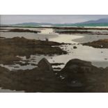 DONALD MCKENZIE. Two framed, unglazed oil on boards, Scottish landscapes, gallery label verso,