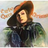 PAMELA LEAKE. Signed oil on canvas, titled ‘Garbo - Queen Christina’, dated 2009, depicting Greta