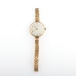 A ladies Rotary wrist watch, the dial having hourly Arabic numeral markers with minute track border,