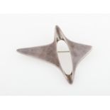 A Henning Koppel for Georg Jensen silver brooch, of abstract form, design no. 339, stamped Georg