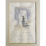 HUGH CASSON. Framed and glazed, signed with initials pencil and watercolour on paper, titled ‘