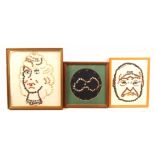 Buttons - costume and dress - eleven framed displays including a small oval frame with six small