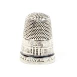 A scarce English silver commemorative thimble, rim impressed 'International Exhibition 1862' the