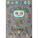 Buttons and Buckles - Art Nouveau, silver, pewter and enamel, comprising an unmarked rectangular