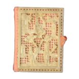 A 19th Century Cantonese carved and pierced ivory needle book each cover carved with figures and