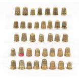 Thirty-eight decorative brass thimbles, late 19th Century early 20th Century (38)