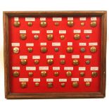 Buttons - military - two framed displays comprising a framed display of 81 - mostly post 1901,