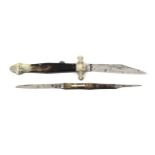 Two Victorian folding knives comprising a folding lock knife stamped 'Life, Edward Barnes and Sons