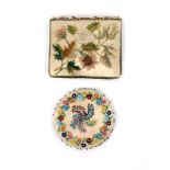 Two fine needle books comprising a late 18th Century silk book form example with raised needlework