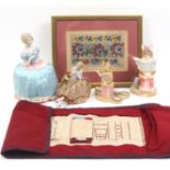 A mixed lot comprising a Beatrix Potter Border Fine Arts figure - Tailor of Gloucester, 12cm,