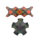 Two Tartan ware silk winders comprising a snowflake example (M'Kenzie), a few small scratches, 4.