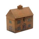 A unique late 20th Century cottage form sewing box by the artist Raymond John Coutu, a gift for