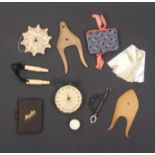 A mixed lot - sewing - comprising a rectangular leatherette cased set, some tools probably