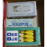 A set of 1950's Schofield hand made Darts, boxed, and two other sets.