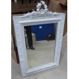 A 19th century upright Wall Mirror in later painted frame.